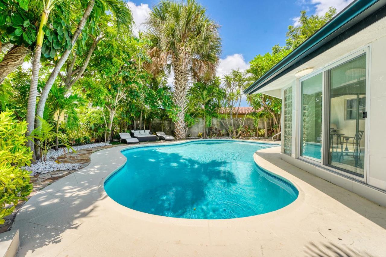 Вілла Luxury Tropical Oasis! Huge Saltwater Pool! 1 Mile To Beach! Форт-Лодердейл Екстер'єр фото